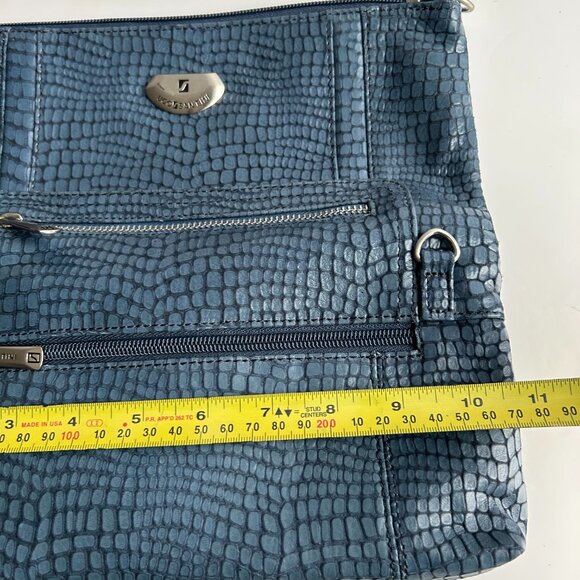 Ugo Santini Leather Crossbody/Shoulder Bag, Clutch in Blue- NWT - Picture 9 of 12